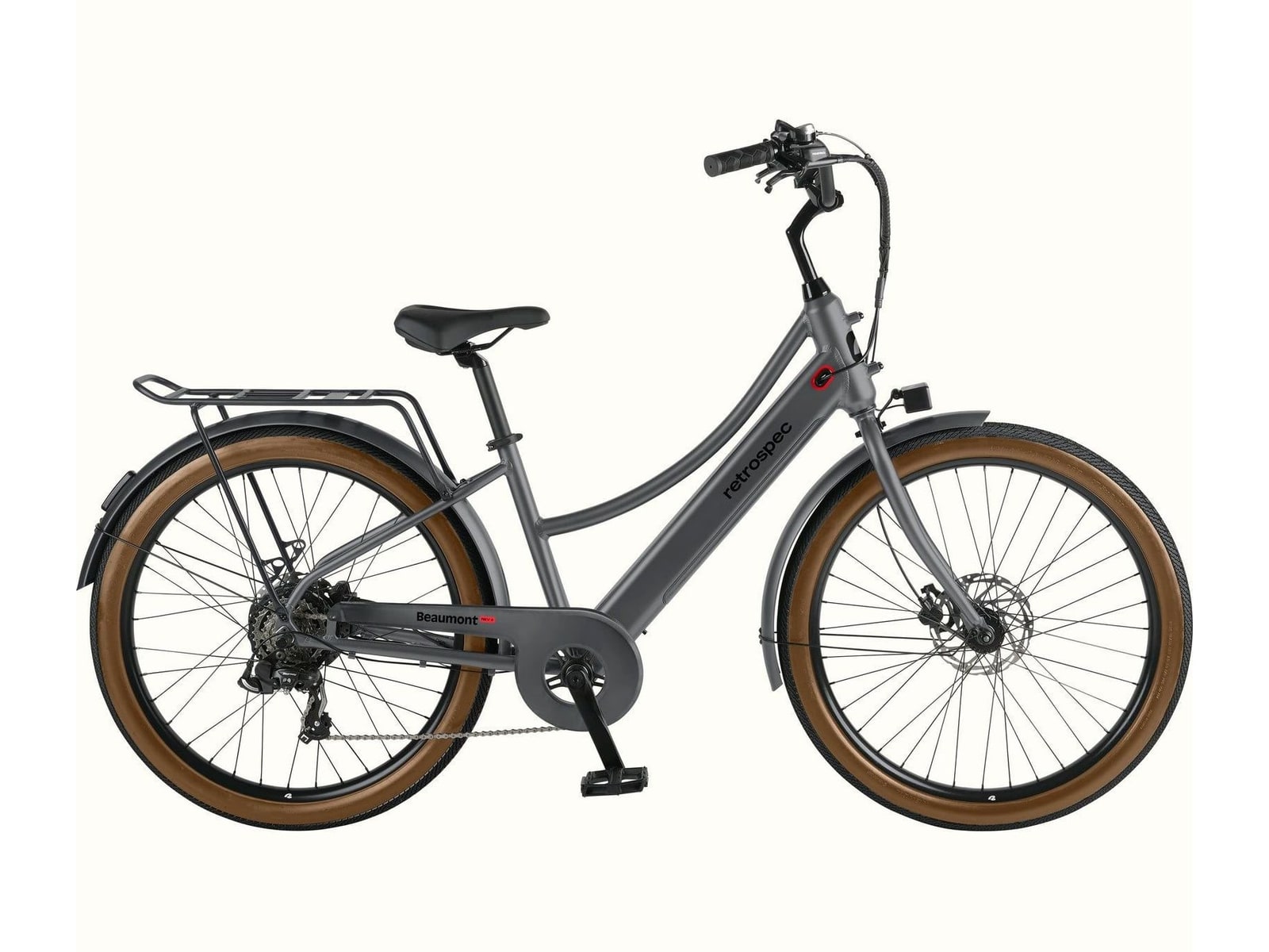 Retrospec - Beaumont Rev Plus Step-Through Matte Graphite Electric Bikes