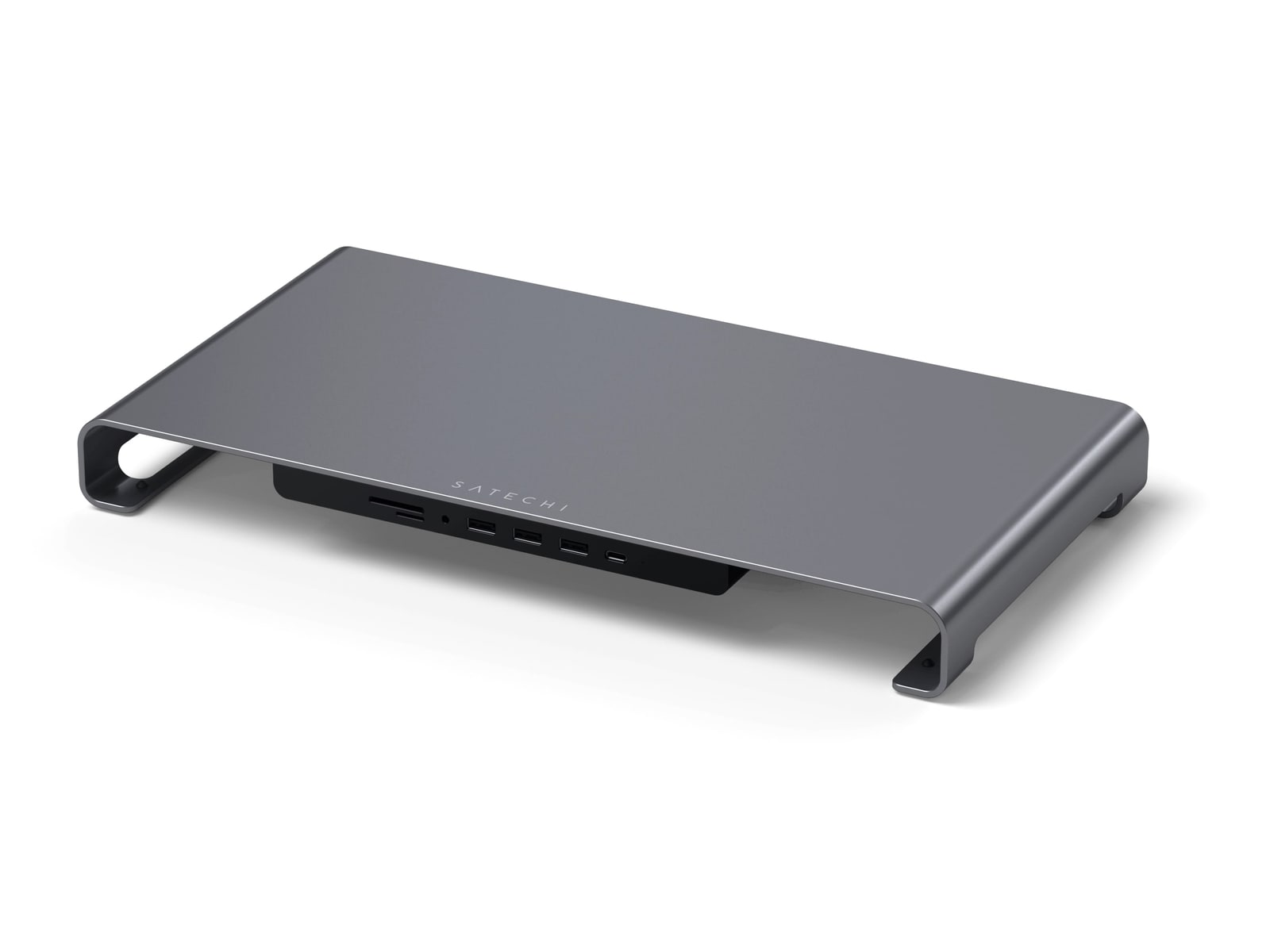 Satechi - USB-C Monitor Stand Hub XL USB Hubs - Gray