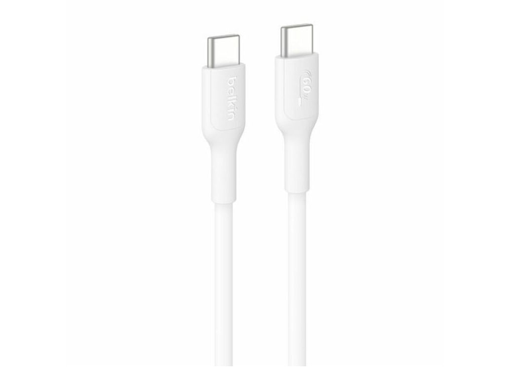 Belkin - BoostCharge USB-C to USB-C Cable 60W - 6.6ft/2m - White Charging Cables
