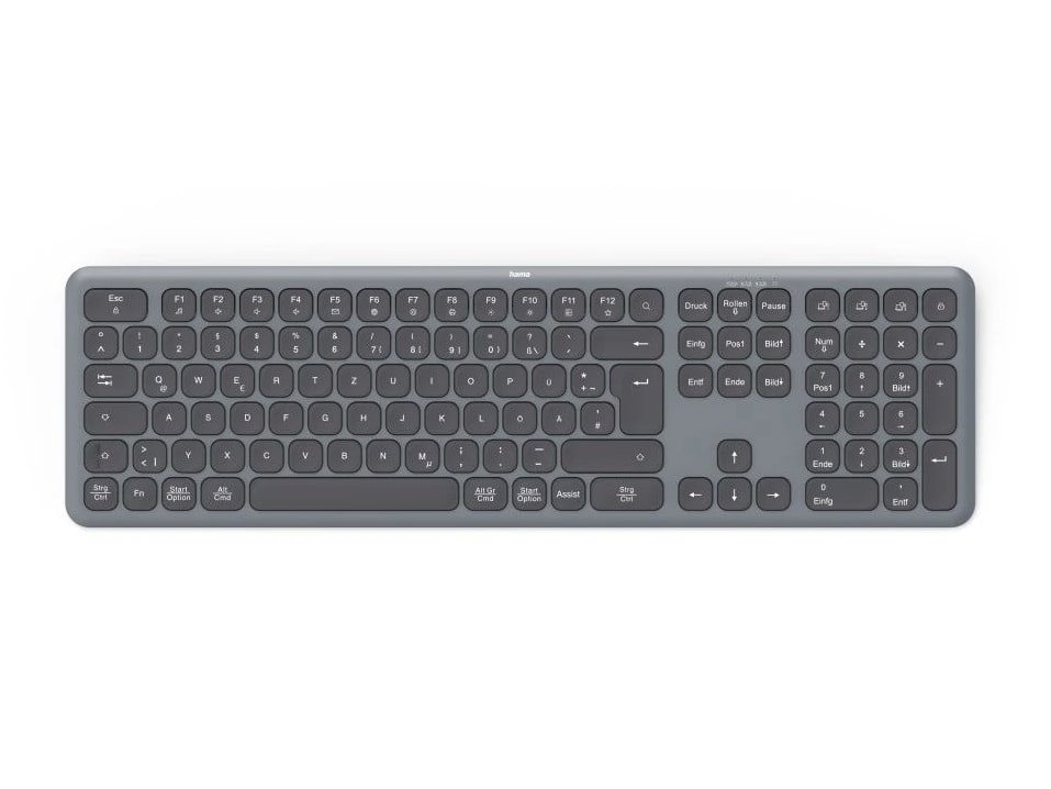 Hama - WK-550 Wireless Keyboards - Black, Dark Grey