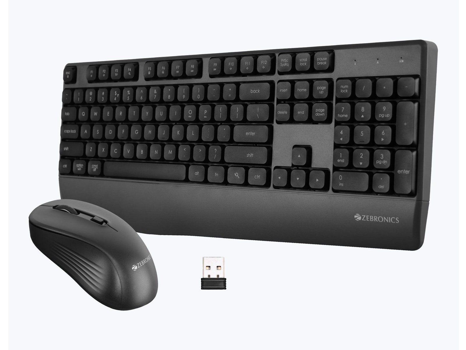 Zebronics - Zeb Companion 202 Combo Wireless Keyboards - Gray