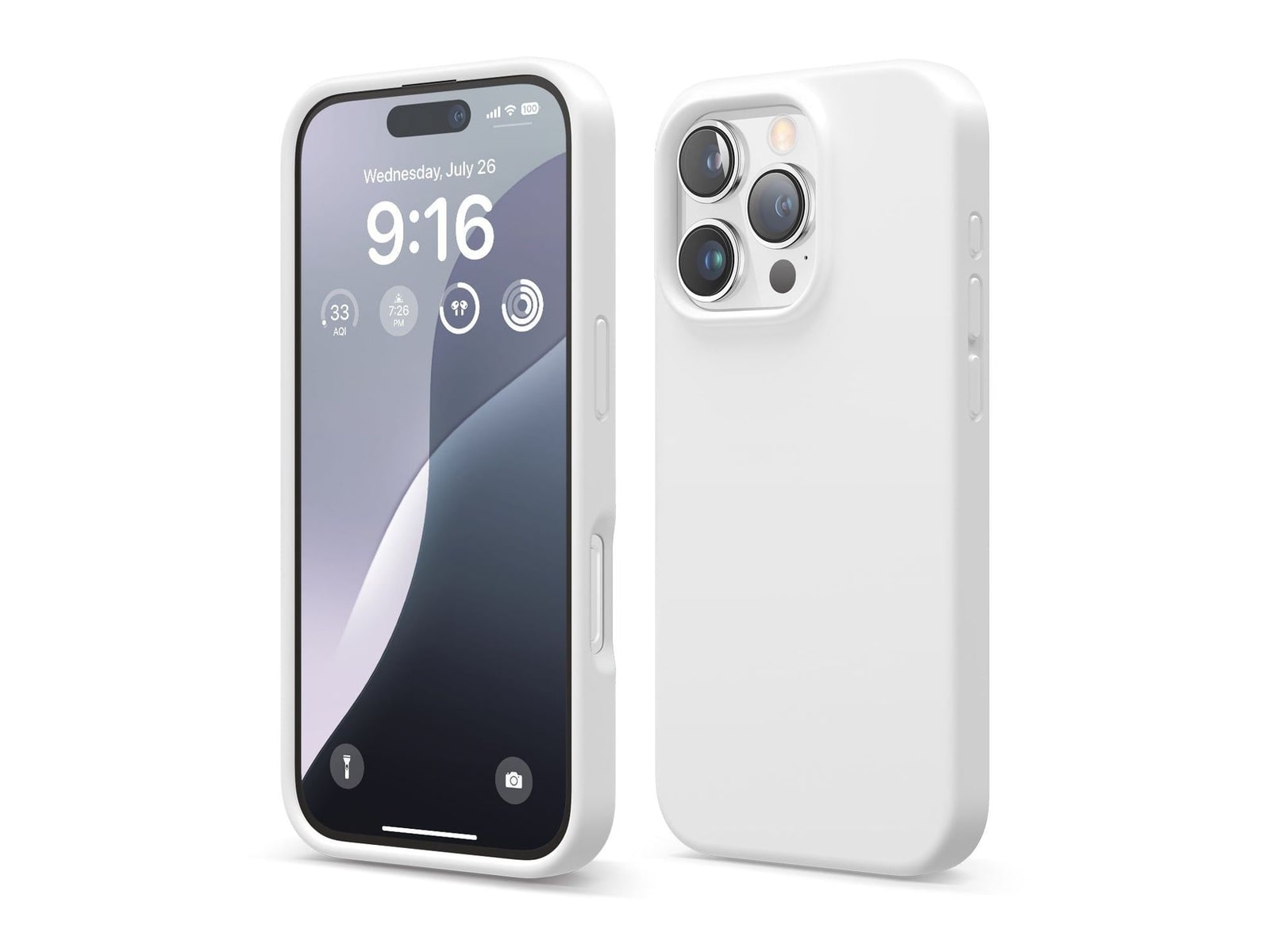 elago - Premium Silicone Case - iPhone 16 Pro - White