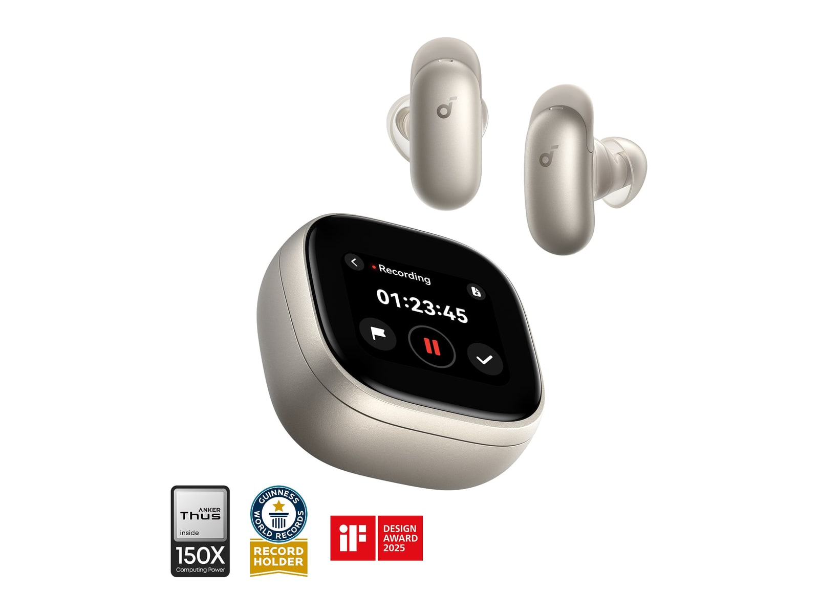 Soundcore - Liberty 5 Pro Max Bluetooth True Wireless Earbuds - Titanium Gold