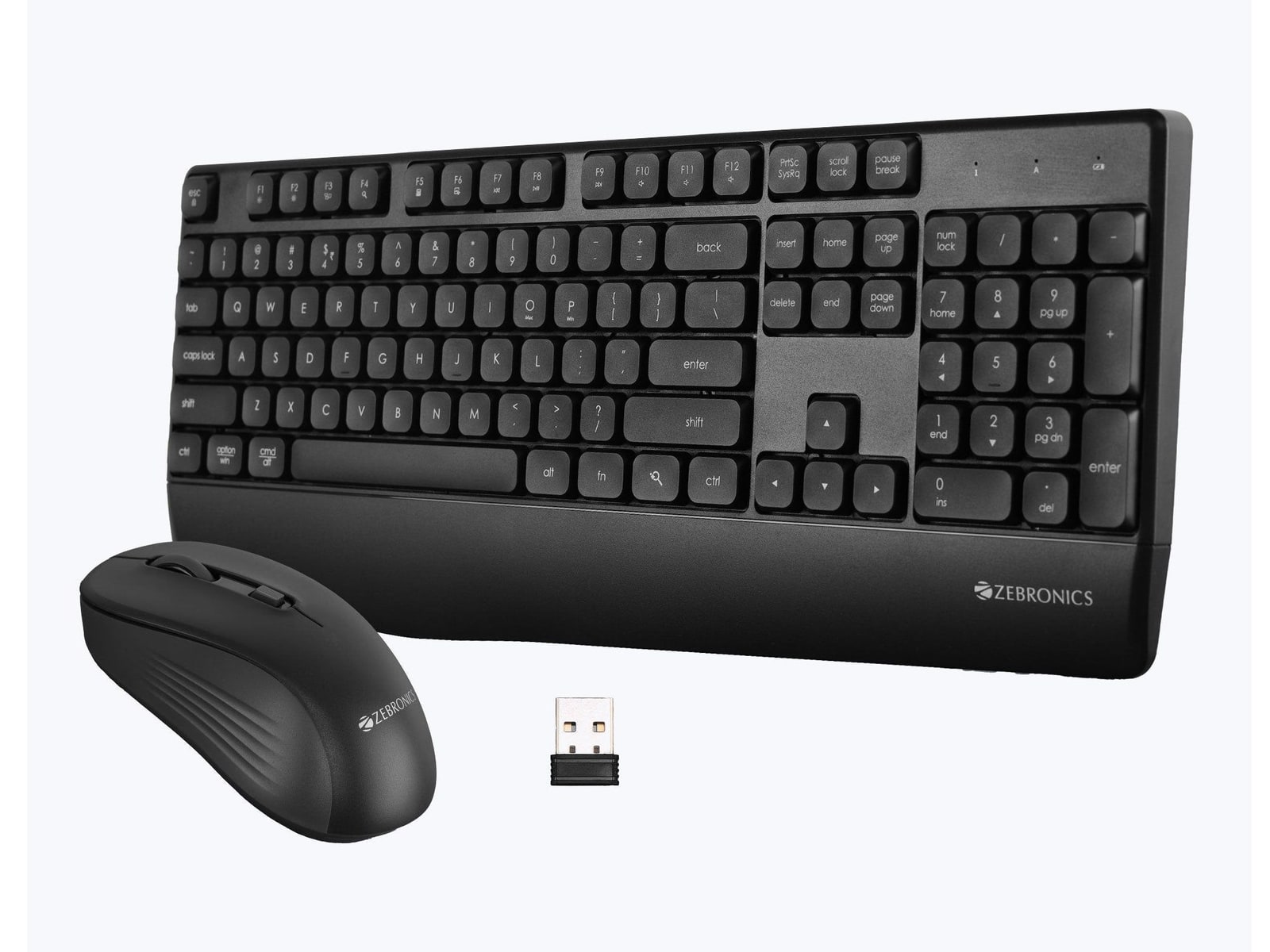 Zebronics - Zeb Companion 202 Combo Wireless Keyboards - Black
