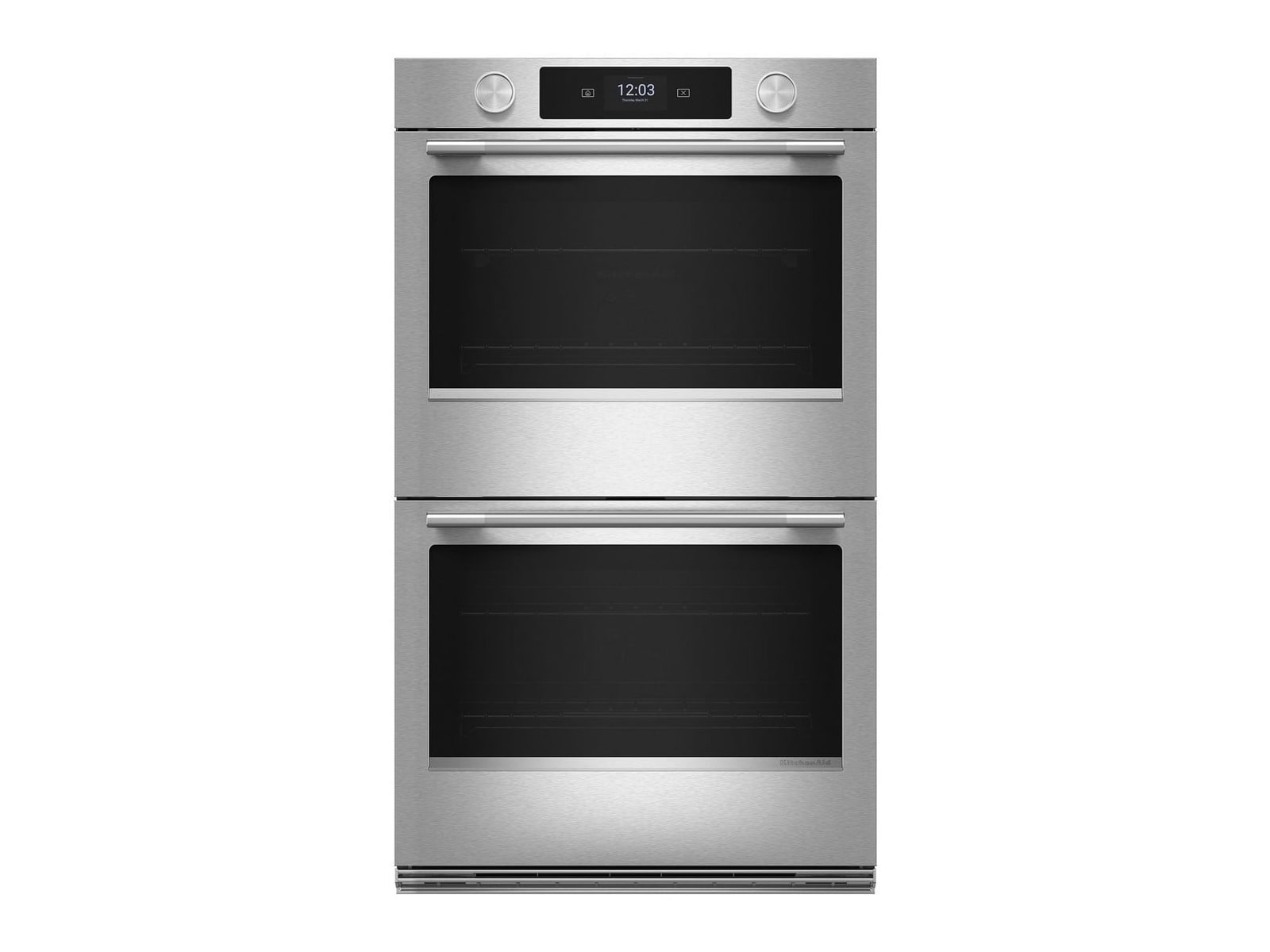KitchenAid - Smart Double Wall Oven with Assisted Cooking Modes in PrintShield Stainless Steel Ovens & Ranges