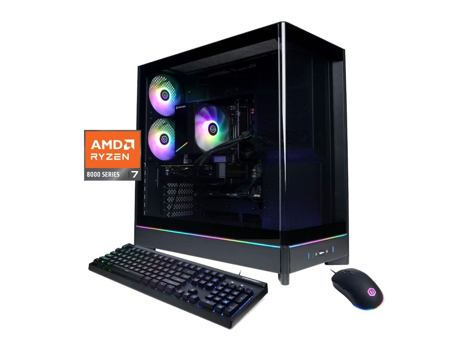CyberPowerPC - GMA6200BSTV3 - AMD Ryzen 7 8700F chip - 16GB Memory - 1TB SSD - Black