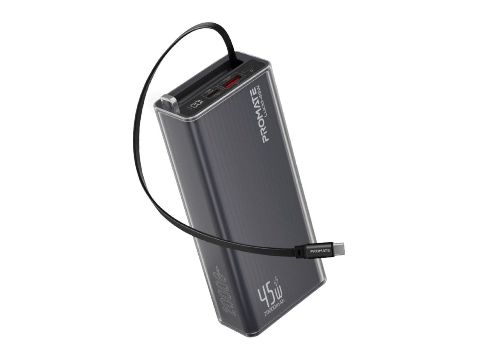 Promate - Lucid-45W Black Power Banks