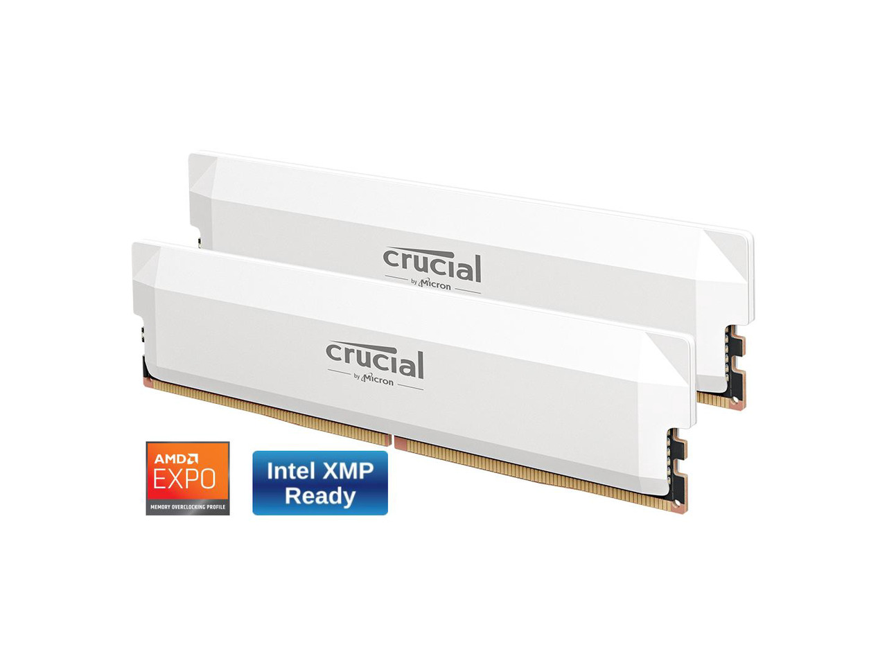 Crucial - Pro Overclocking 64GB (2 x 32GB) DDR5 6000 CL40 DIMM Memory (RAM) - White