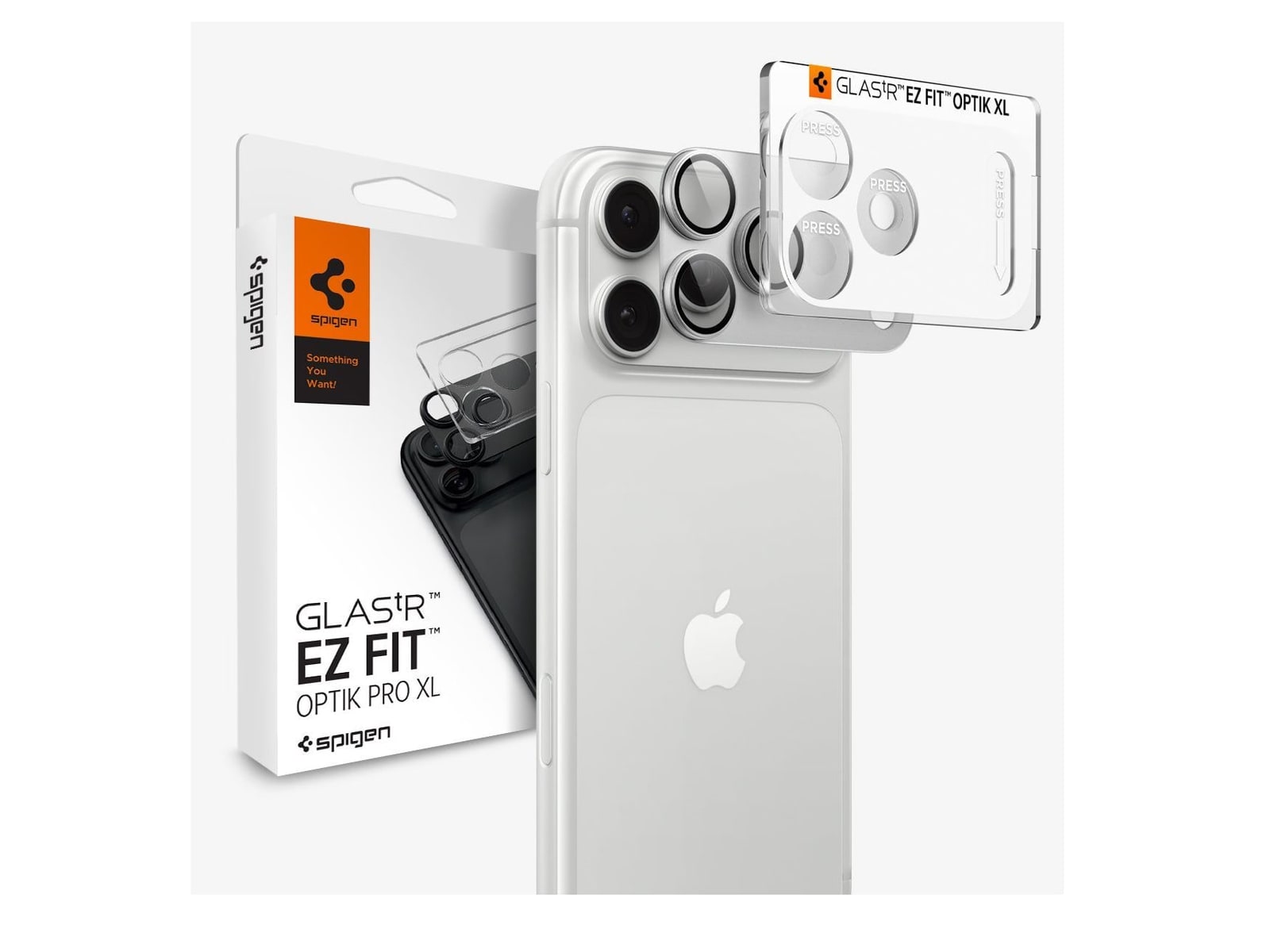 Spigen - Optik Pro XL EZ Fit Lens Protector - iPhone 18 Pro Max - Silver
