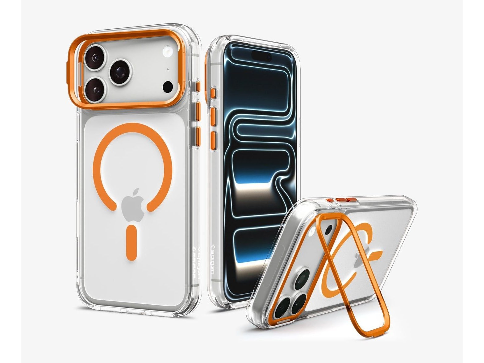 Spigen - Ultra Hybrid Optik S (Mag Fit) - iPhone 18 Pro Max - Clear Orange
