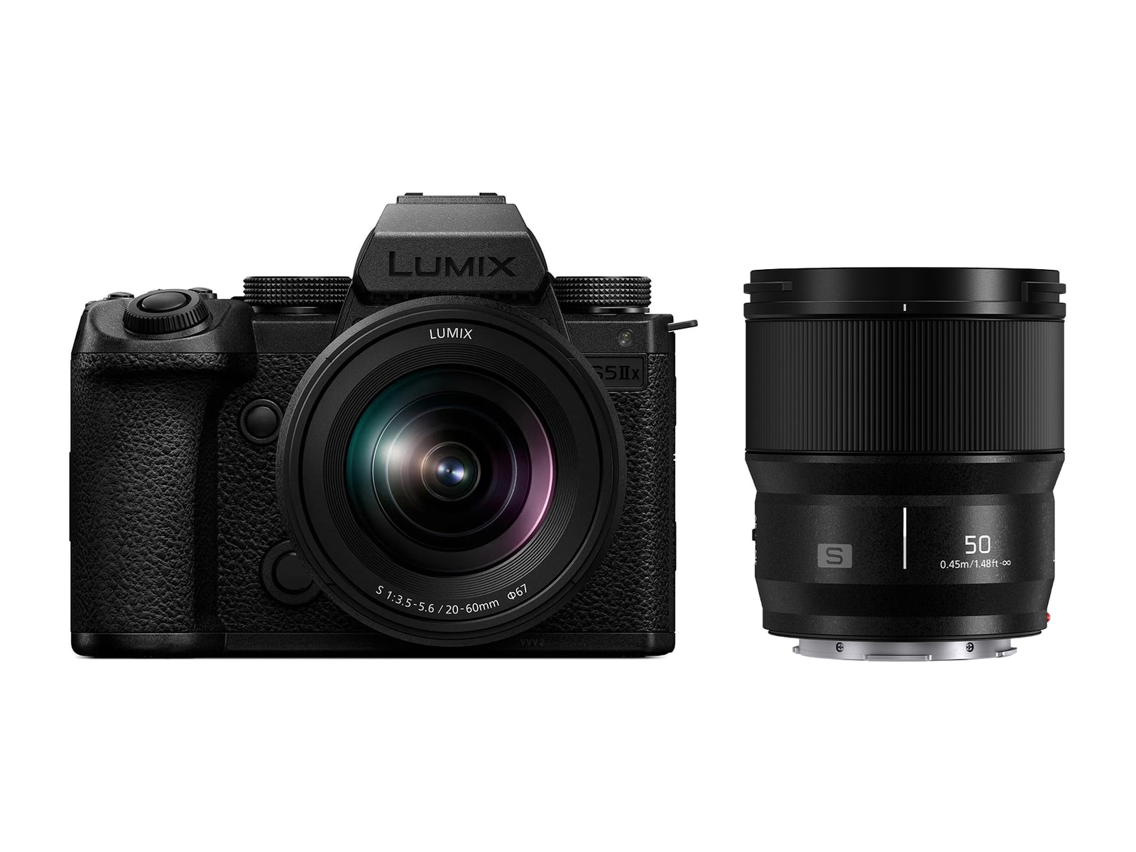 Panasonic - LUMIX S5 II X 24.2 MP Mirrorless Cameras S20-60mm and S50mm Lens Kit - Black