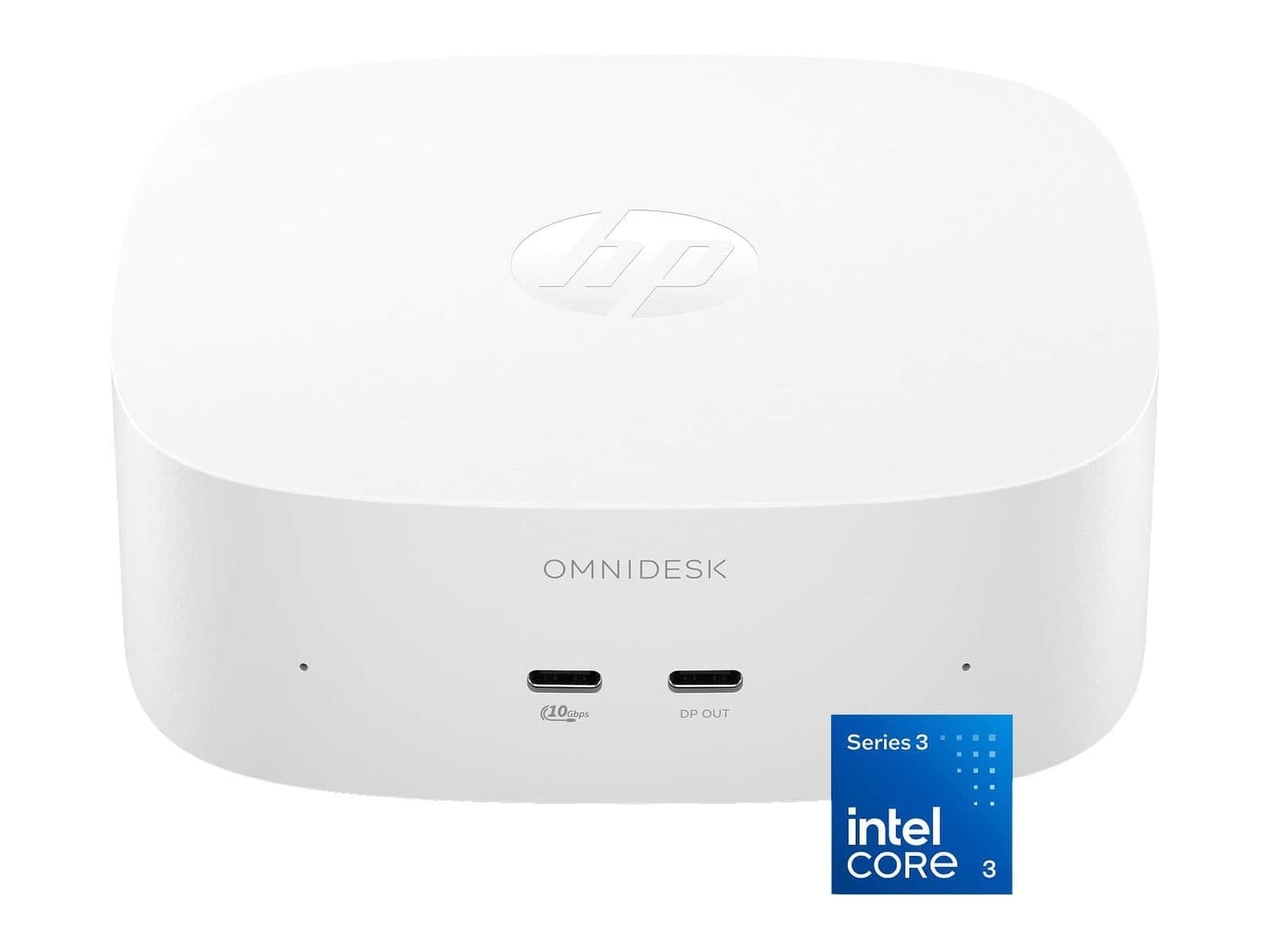 HP - OmniDesk M05-0034 - Intel Core 3 Series 3 304 chip - 8GB Memory - 128GB SSD - Cashmere White