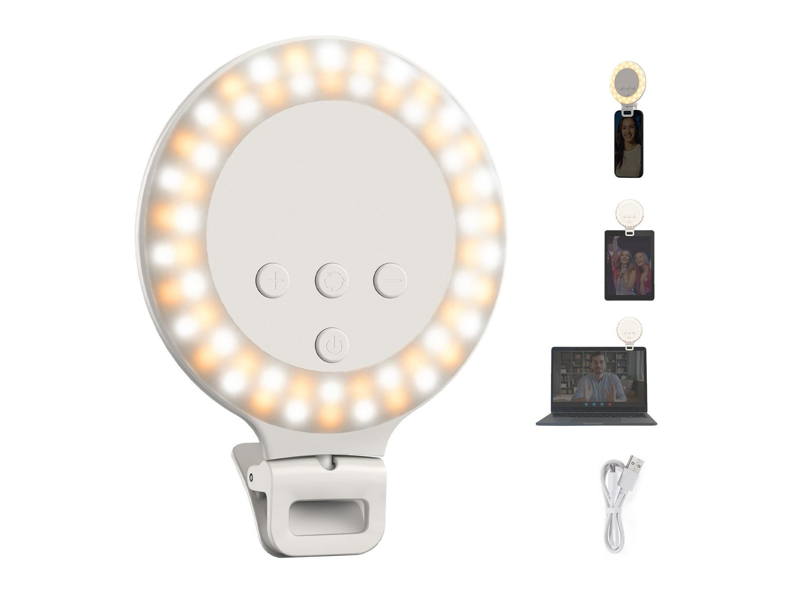 Neewer - NR5 3.8" Clip on Selfie Ring Light Camera Accessories