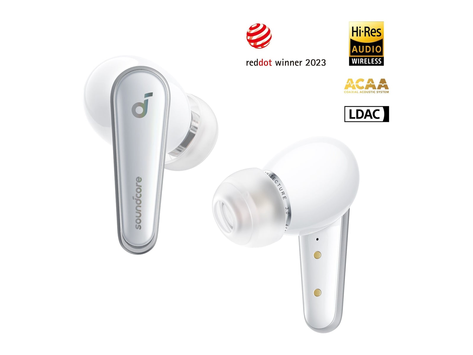 Soundcore - Liberty 4 Bluetooth True Wireless Earbuds - Cloud White