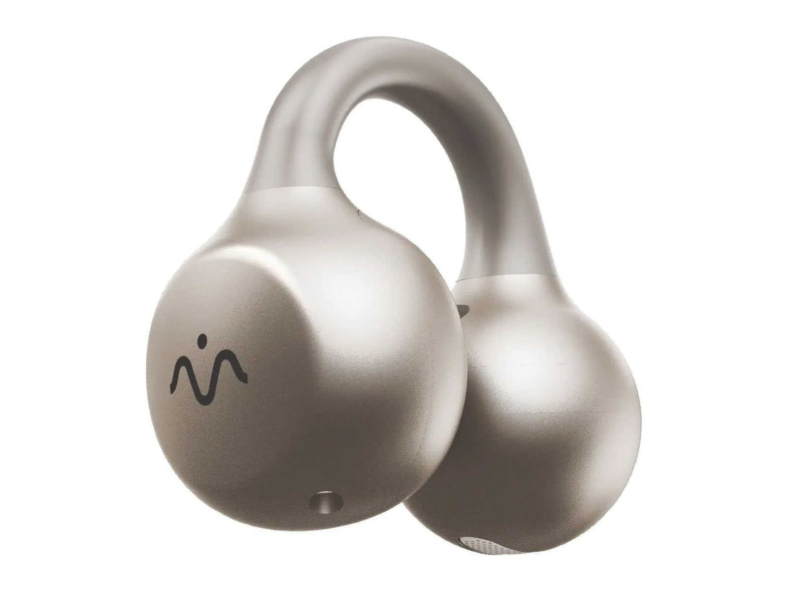 MOMAX - 1-Vibe Clip M.IN.D AI ENC Clip-On Earbuds True Wireless Earbuds - Titanium