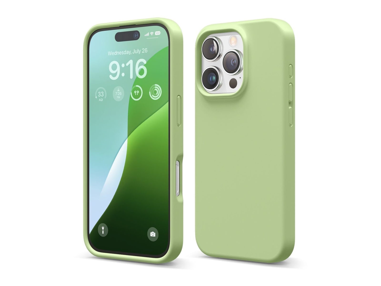 elago - Premium Silicone Case - iPhone 16 Pro - Pastel Green