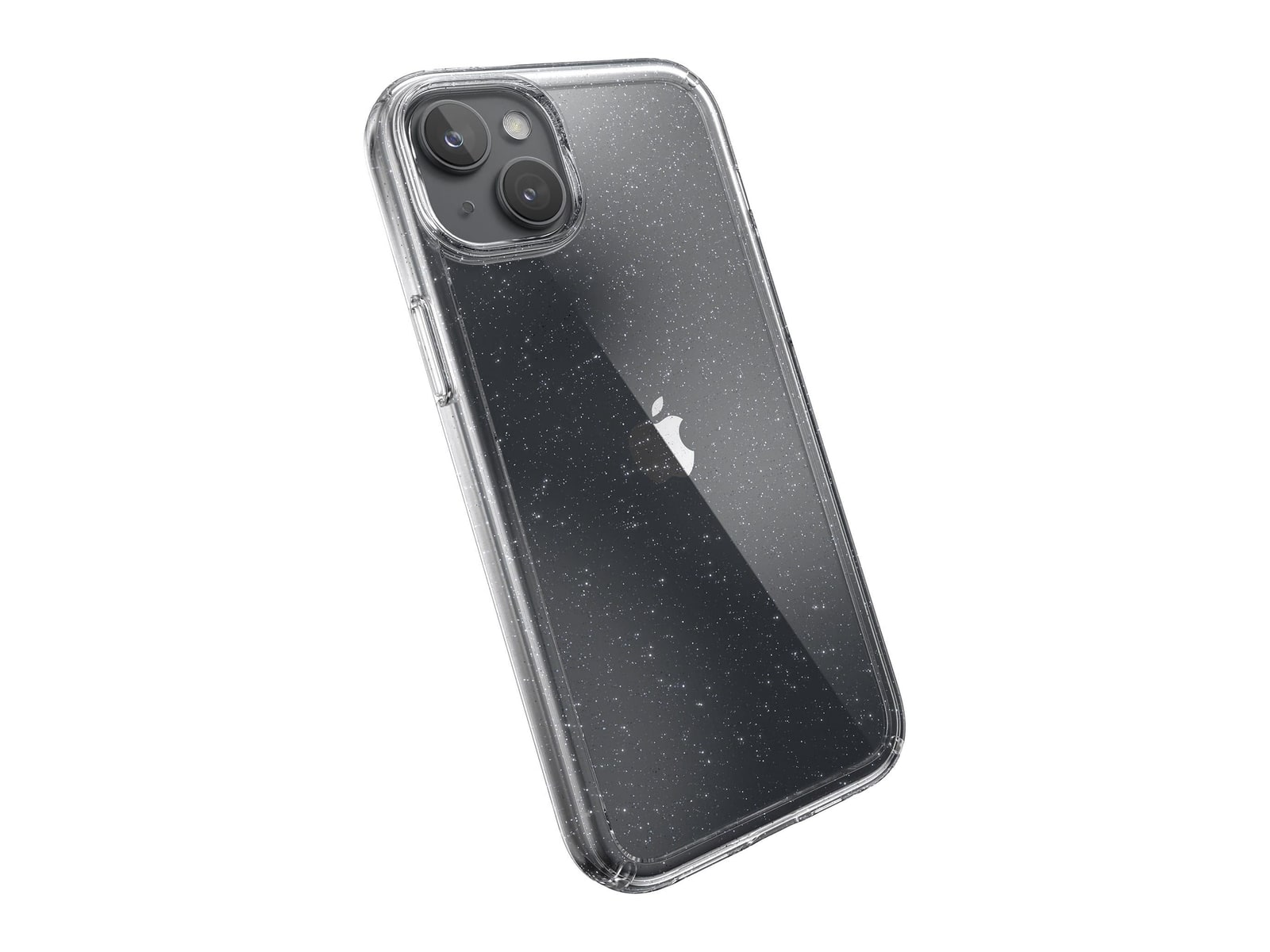 Speck - GemShell Glitter - iPhone 15 Plus - Clear/Platinum Glitter