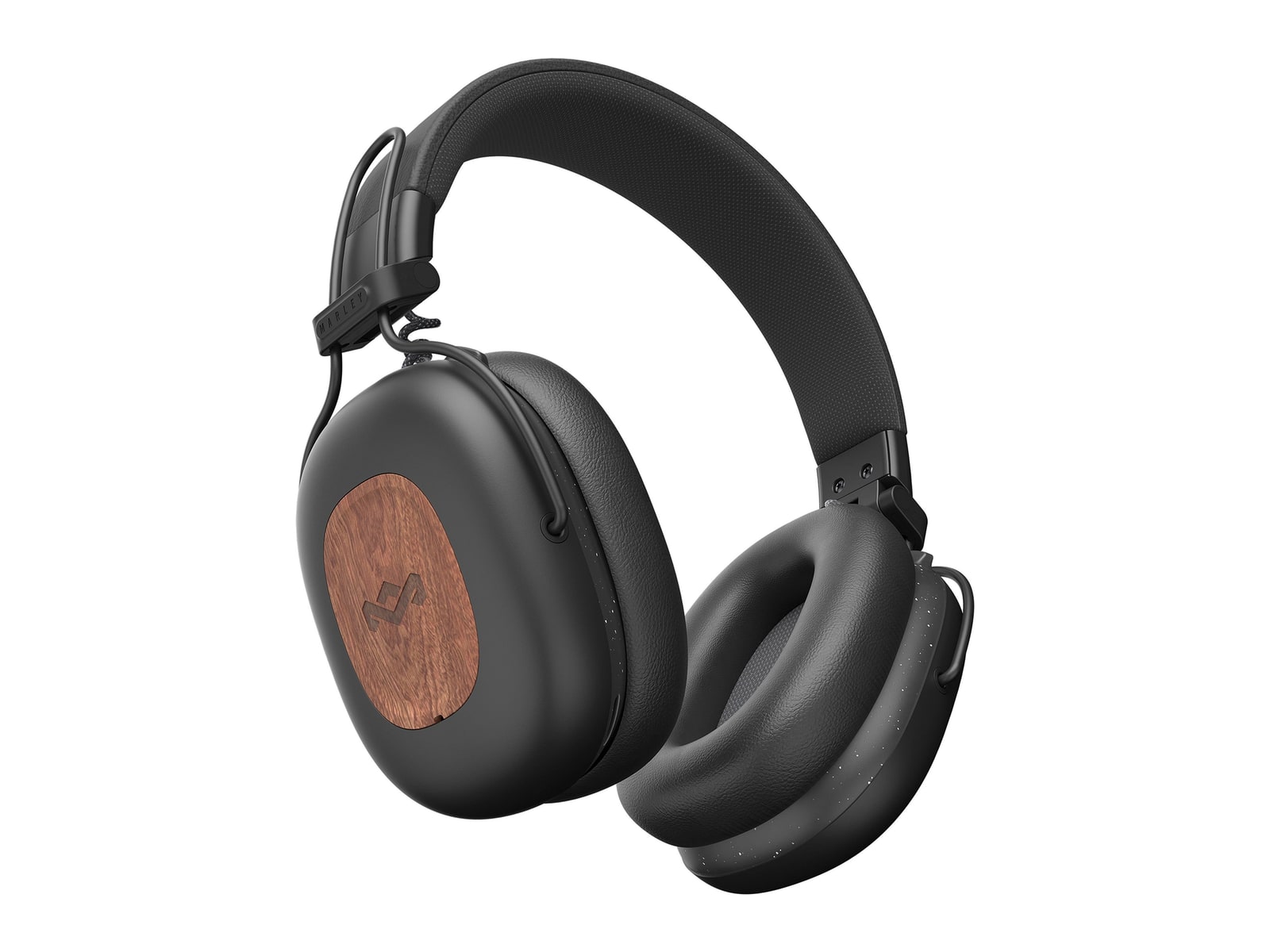House of Marley - Positive Vibration Rebel ANC Headphones Bluetooth 5.3 Noise Cancelling Headphones - Signature Black