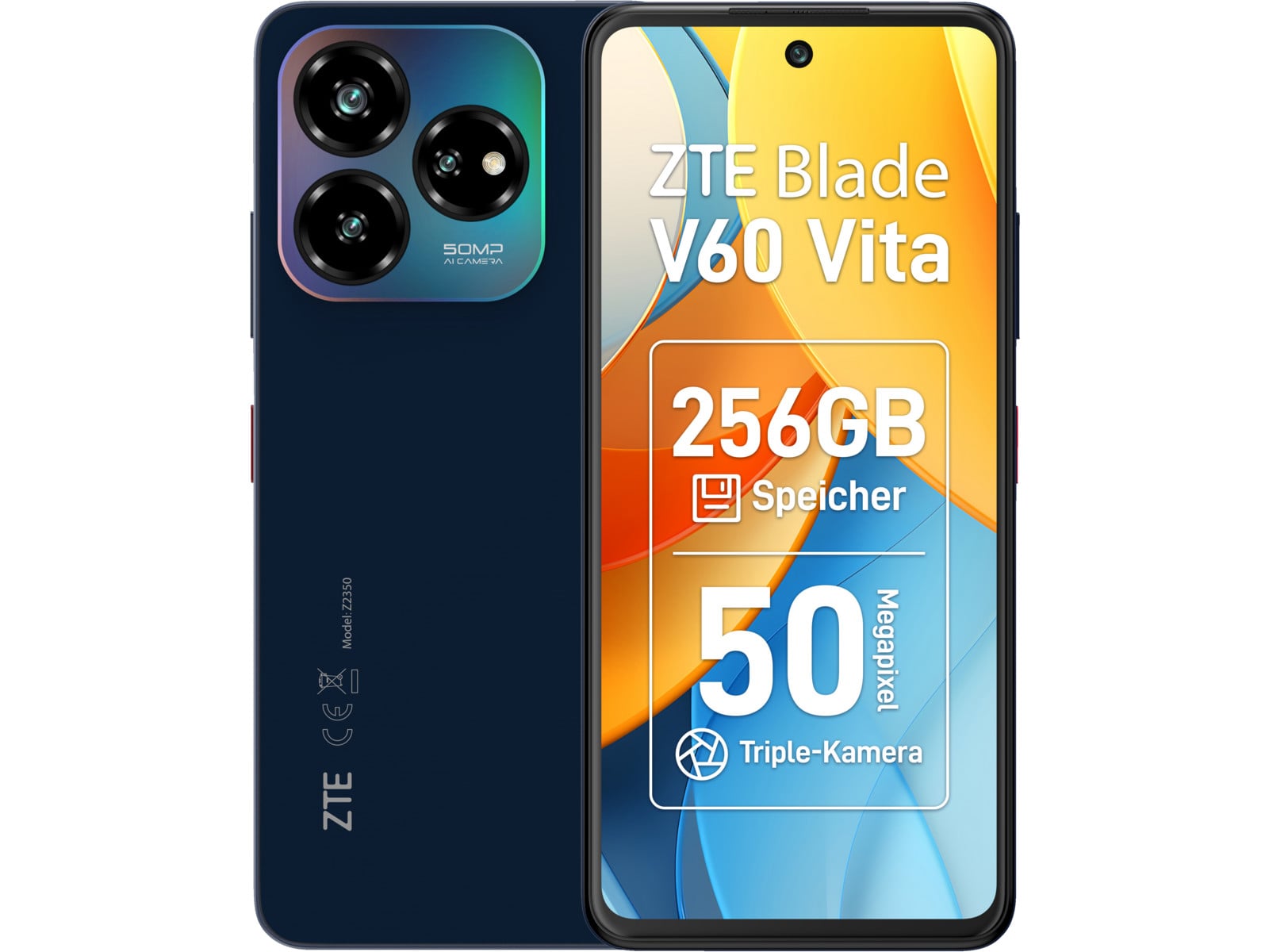ZTE - Blade V60 Vita 4G LTE 256GB - Dark Blue