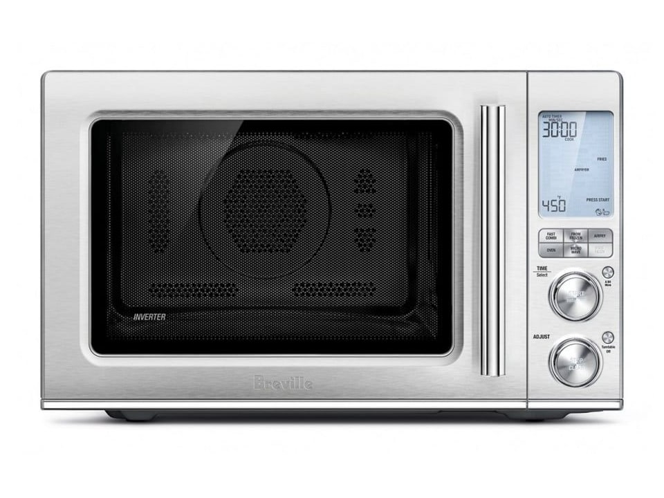 Breville - The Combi Wave 3-In-1 Brushed Stainless Steel Microwave, Oven & Air Fryer Toasters & Ovens