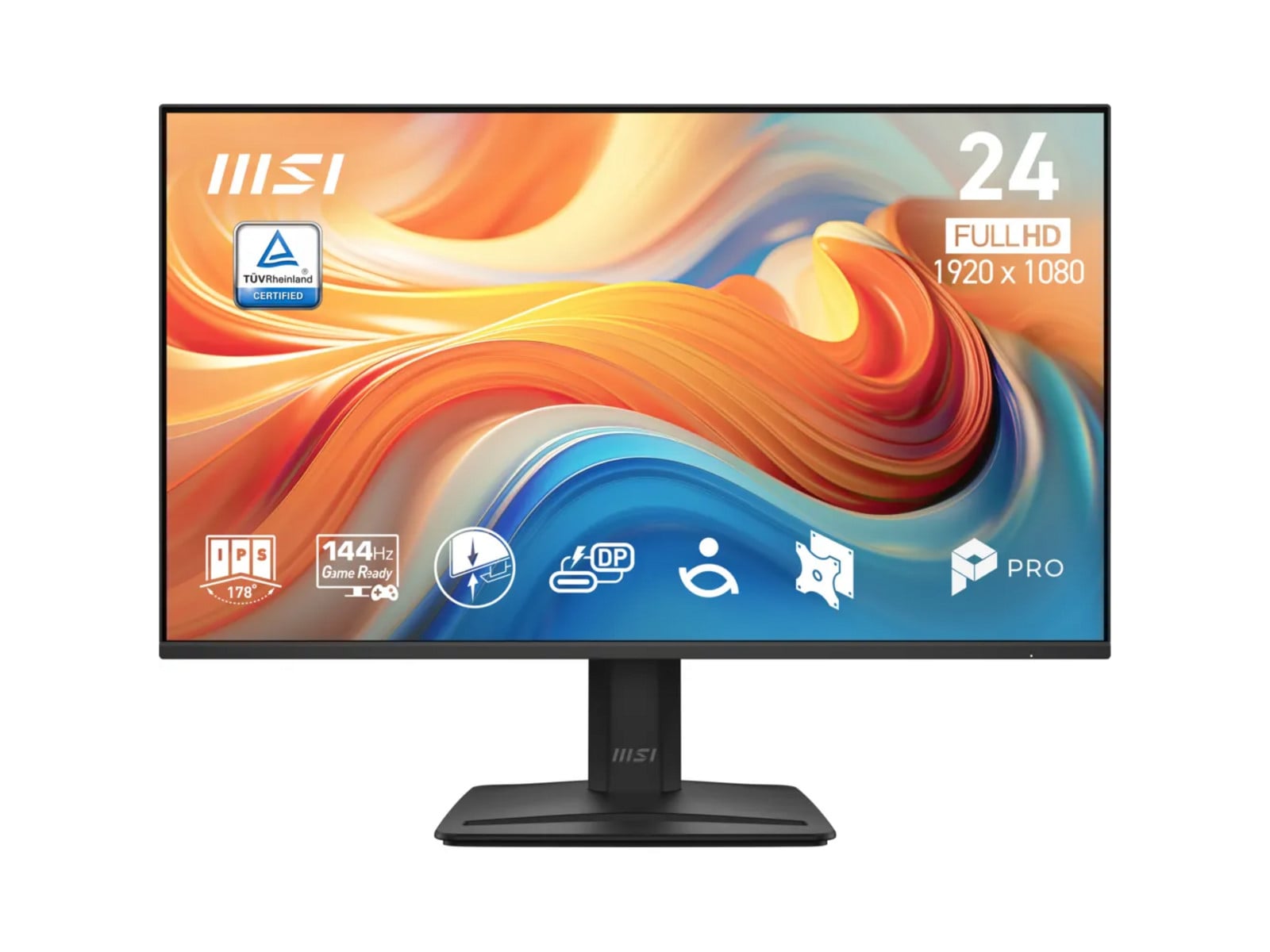 MSI - 23.8" PRO MP242 E14C Full HD 144Hz Professional Monitors - Black
