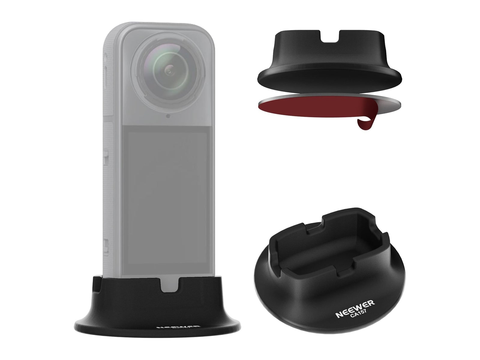 Neewer - CA157 Desktop Car Mount Silicone Base for Insta360 X5/X4 Camera Accessories