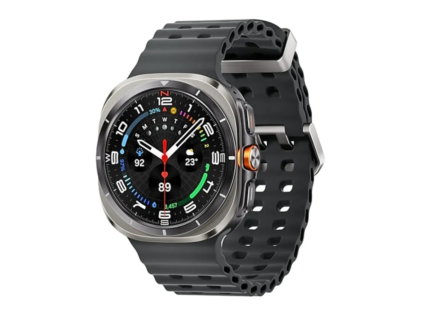 Samsung - Galaxy Watch Ultra (2025) 47mm LTE Smart Watches - Titanium Silver