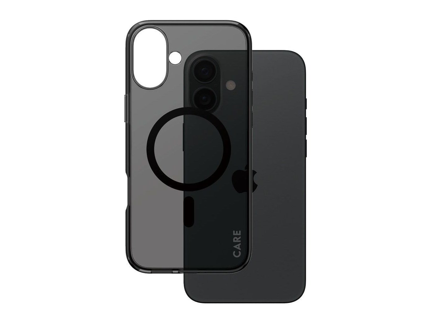PanzerGlass - CARE Smokey Case w. Black MagSafe iPhone 16 Plus