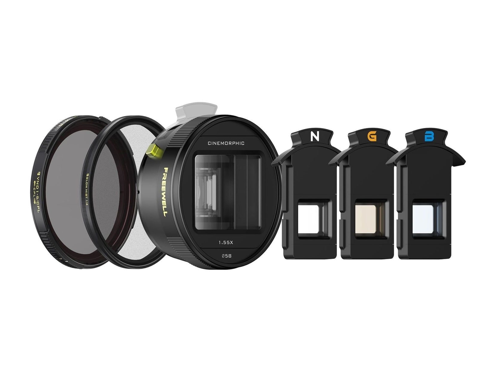 Freewell - Steven Divish 1.55x Pro Cine Anamorphic 3 in 1 Lens+Filters Camera Accessories
