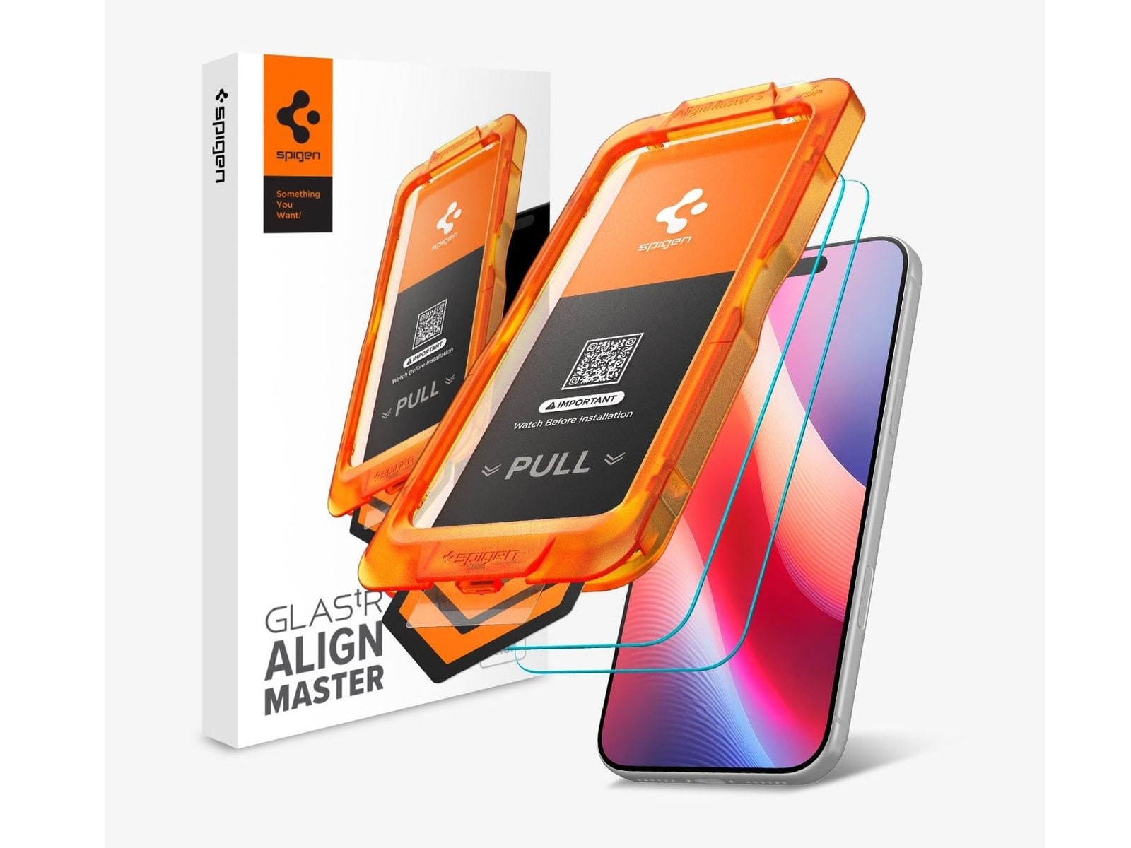 Spigen - GLAS.tR AlignMaster S - iPhone 18 Pro - Clear