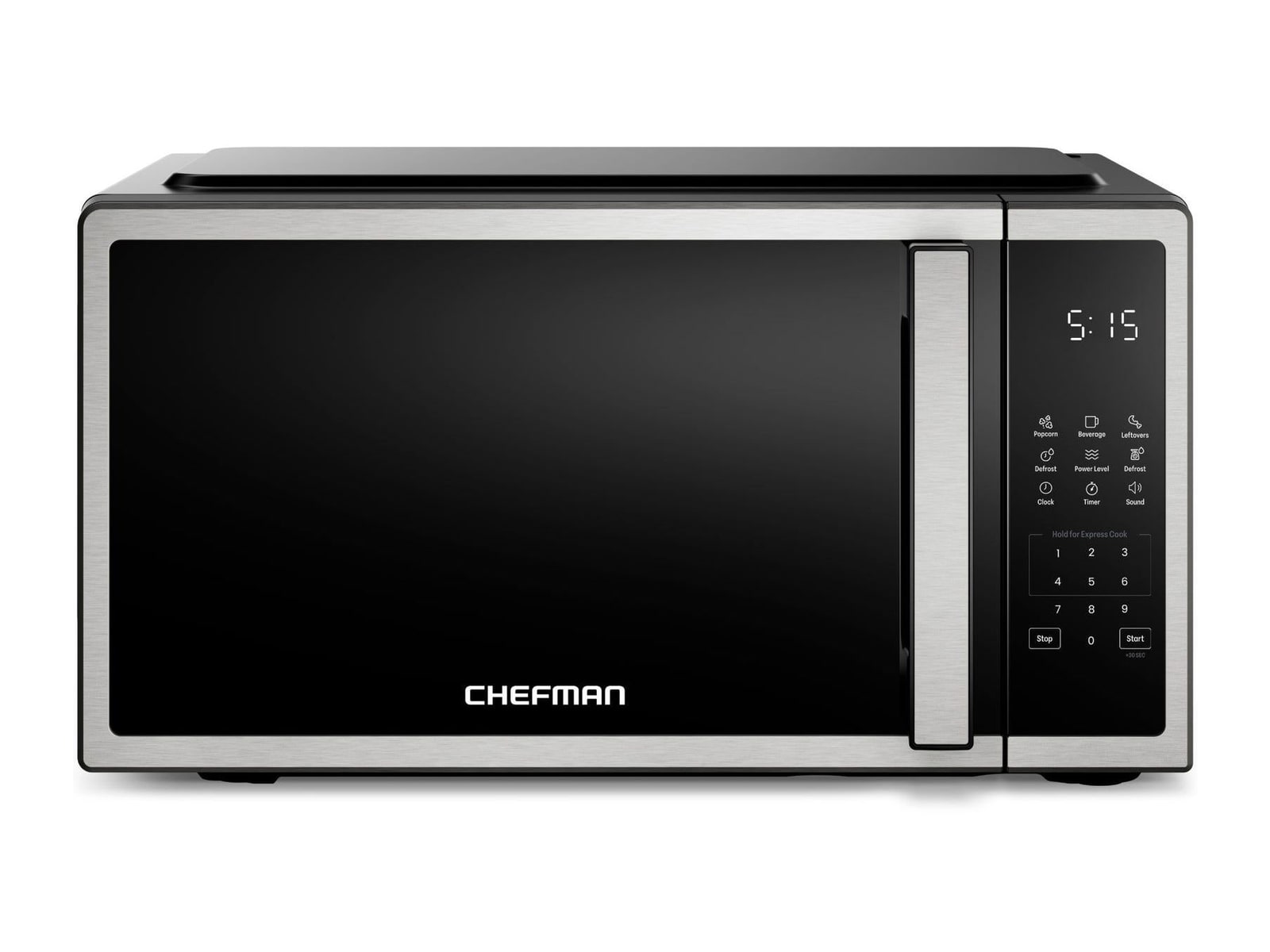 Chefman - Countertop Digital Stainless Microwave Oven - 0.7 Cu Ft Stainless Steel Microwaves