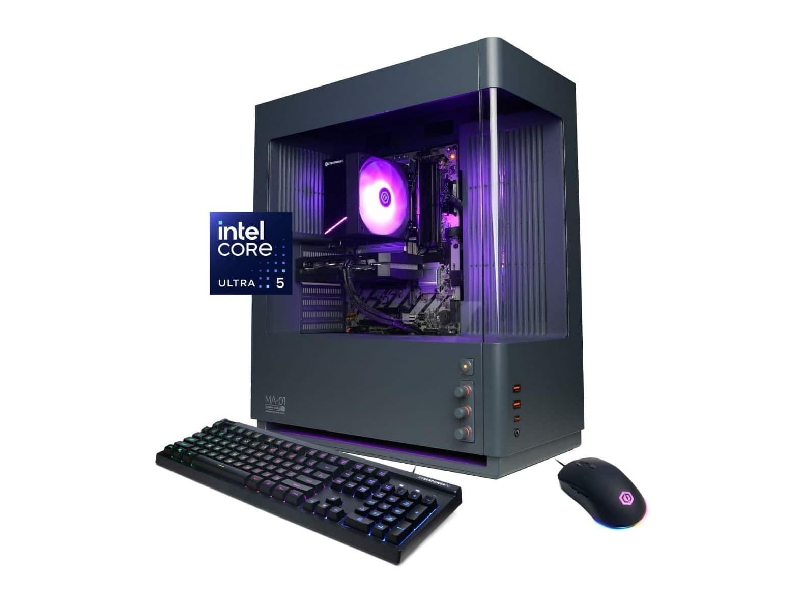 CyberPowerPC - GXi3200BSTV11 - Intel Core Ultra 5 225F chip - 16GB Memory - 1TB SSD - Gray