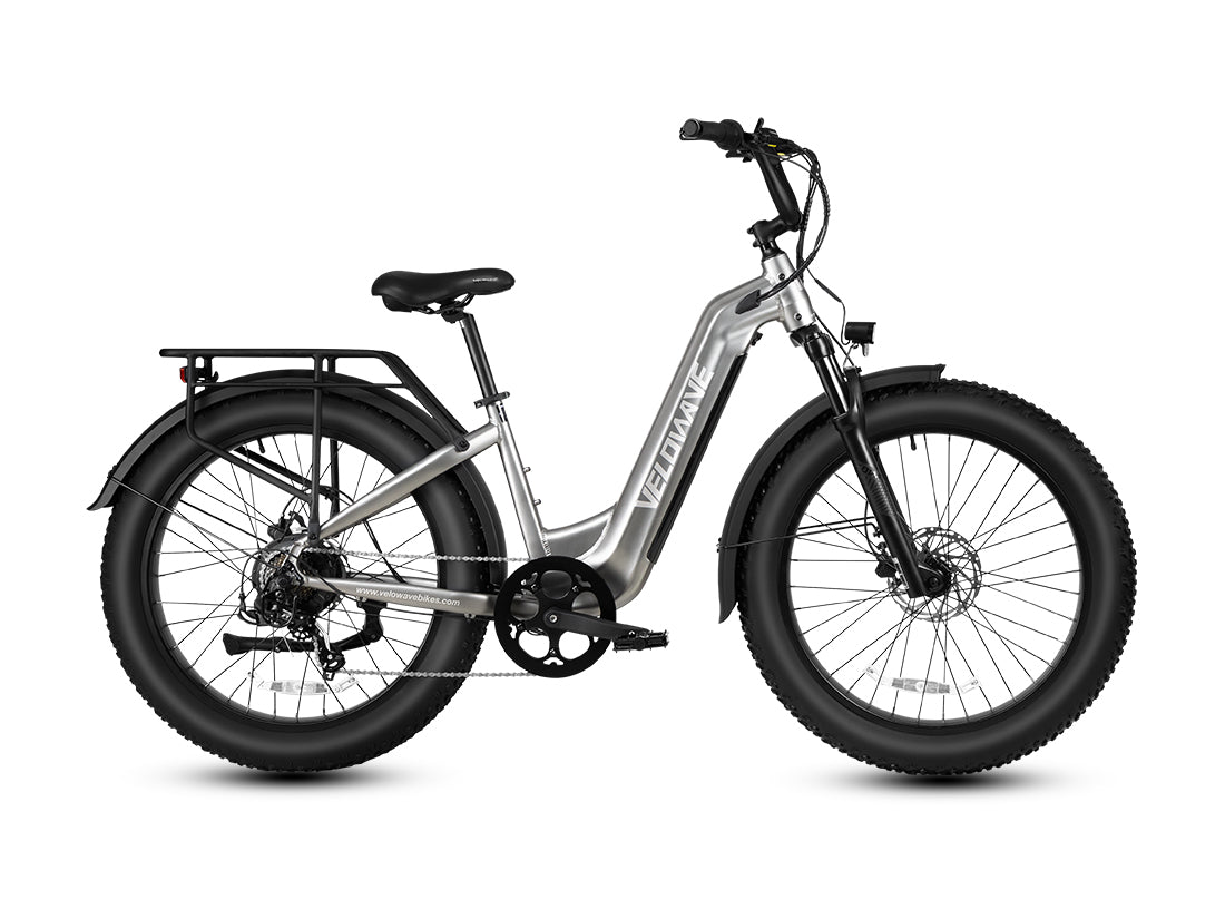 Velowave - Ranger Step-Thru 3.0 Silver Electric Bikes
