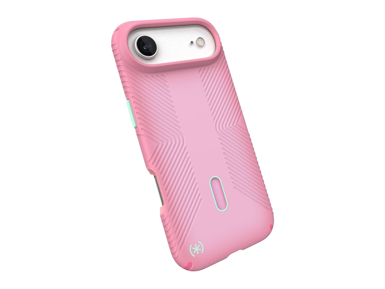 Speck - Presidio Lux Grip MagSafe with ClickLock - iPhone Air - Ibis Pink/Dark Ibis/Kanom Green