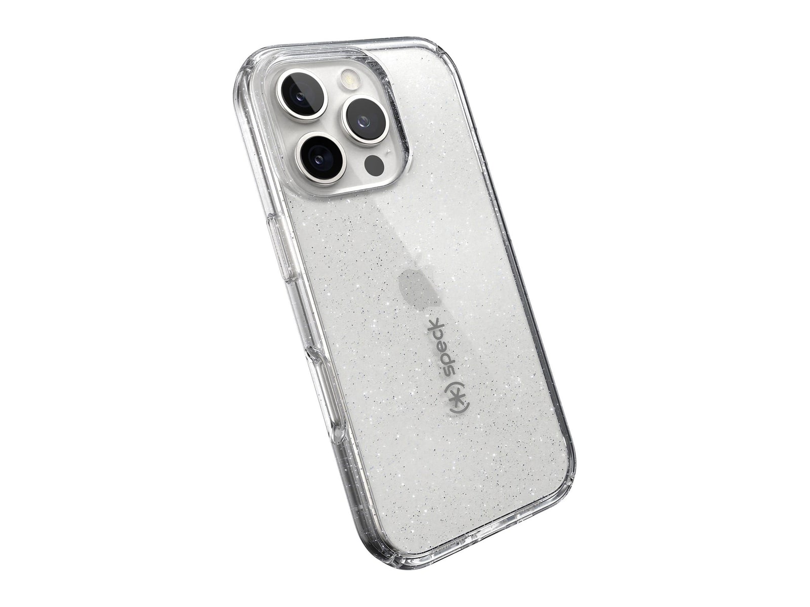 Speck - GemShell Glitter - iPhone 16 Pro - Clear/Platinum Glitter