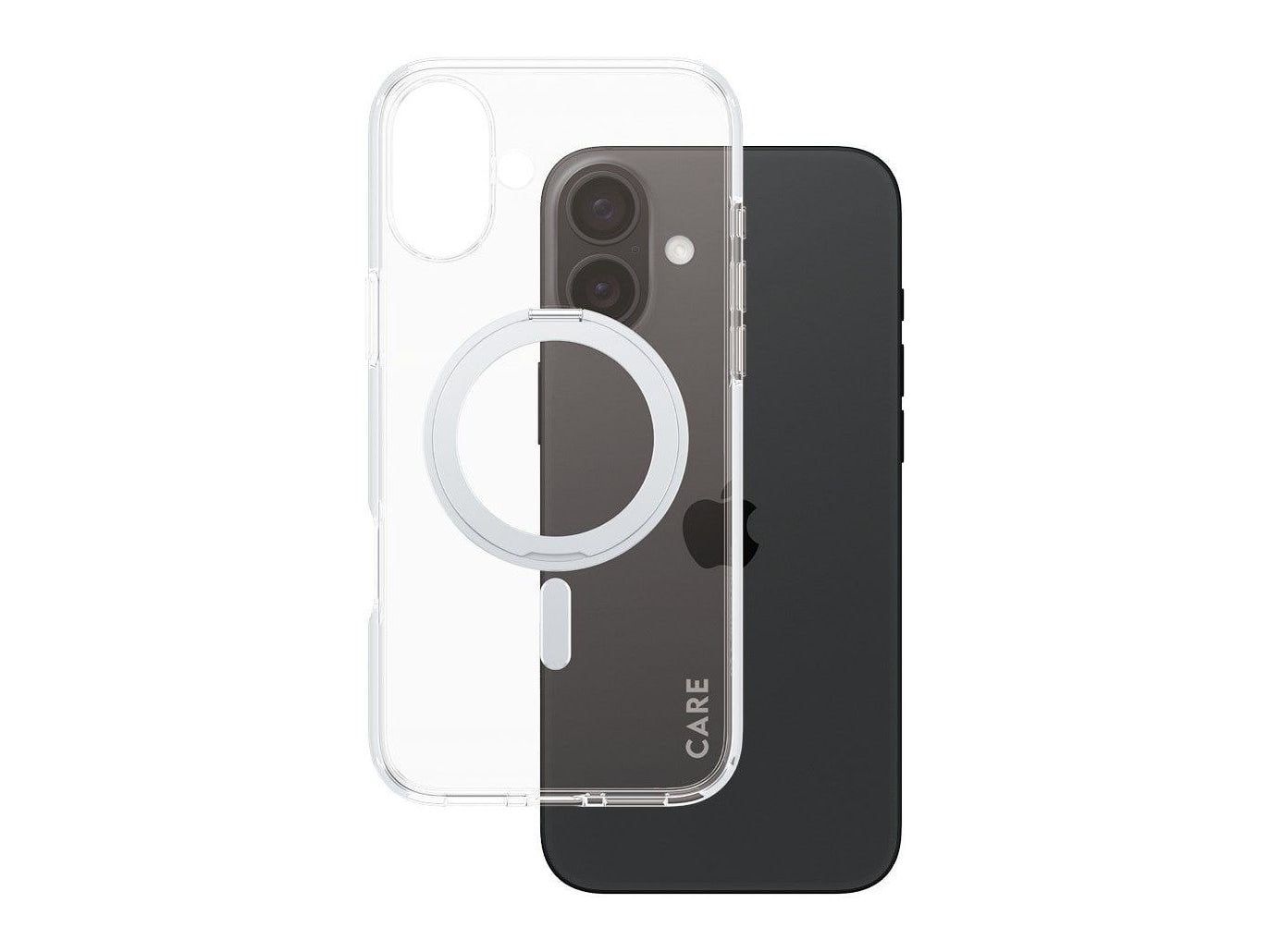 PanzerGlass - CARE Case Transparent w. Silver Kickstand & MagSafe iPhone 16 Plus