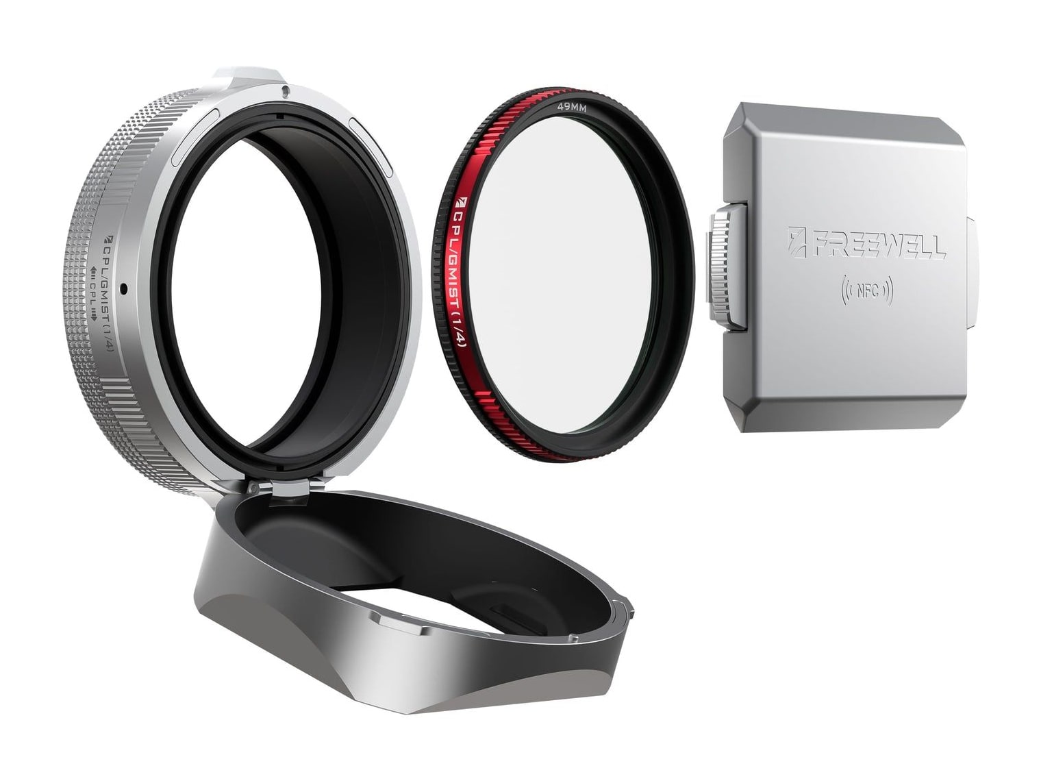 Freewell - Fuji X100VI Real Lens Hood Silver Camera Accessories - Silver
