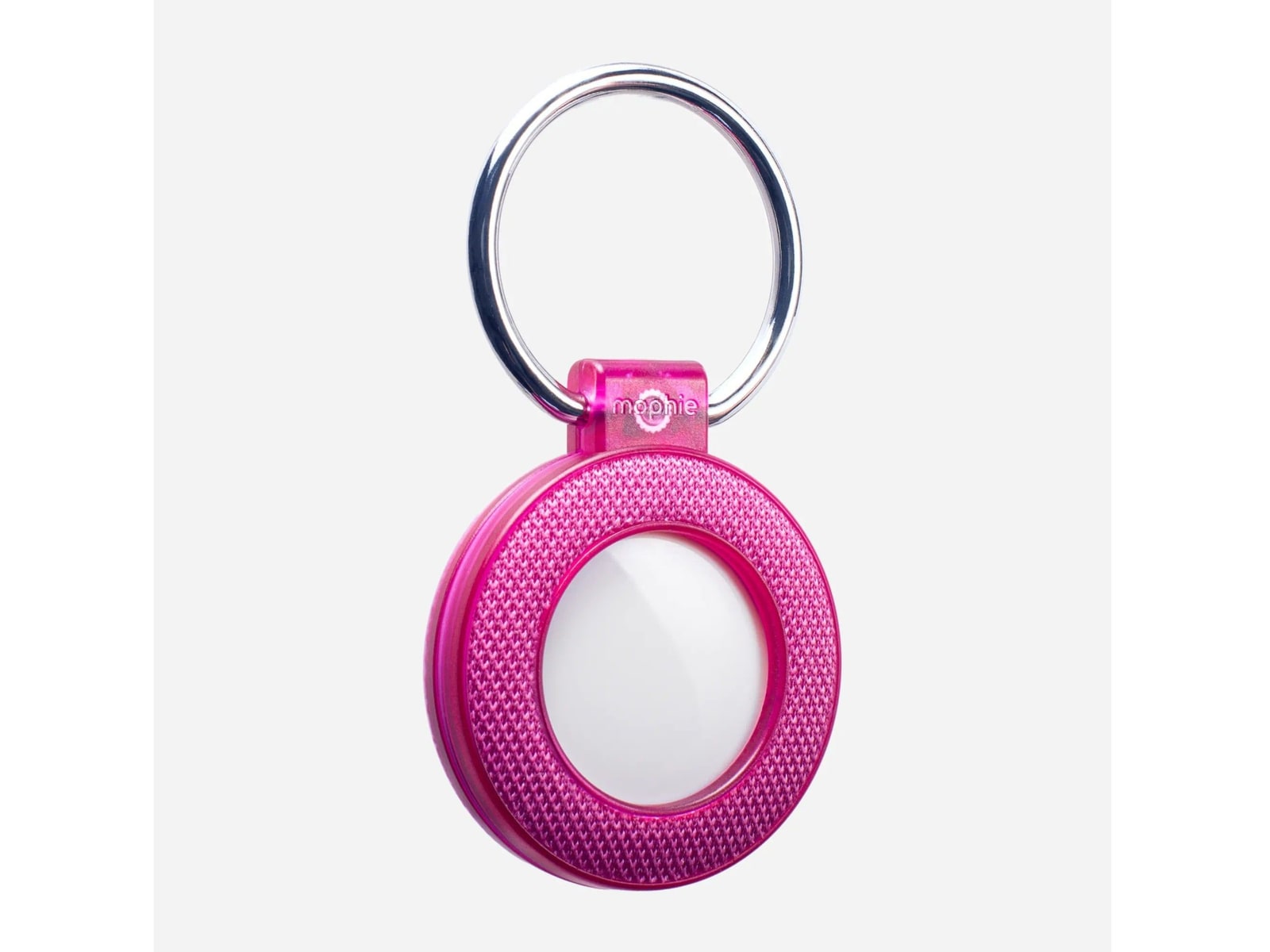mophie - Knit AirTag Case with Ring Attach - Electric Fuchsia