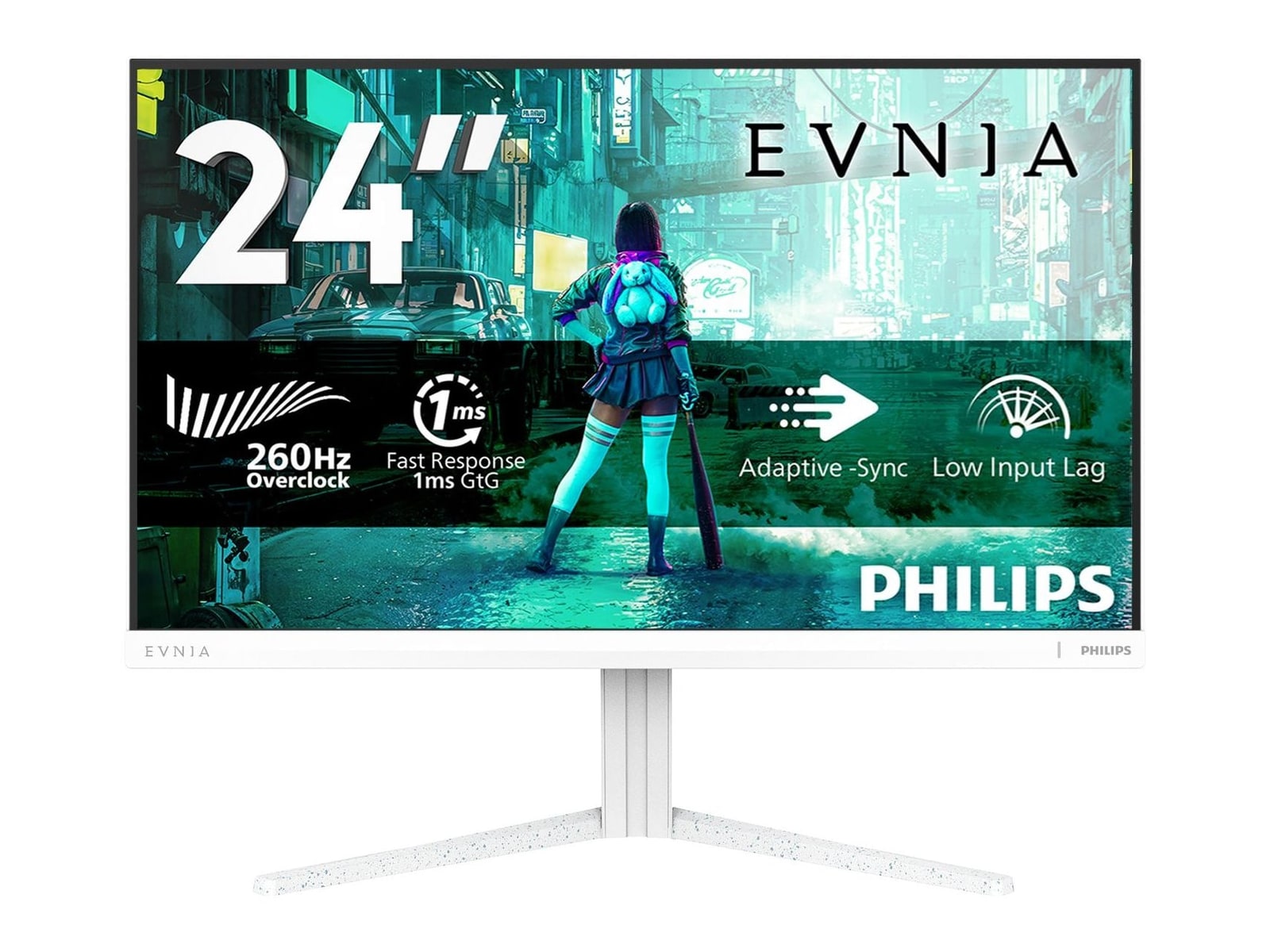 Philips - 23.8" 24M2N3201PL Full HD 260Hz Gaming Monitors - White