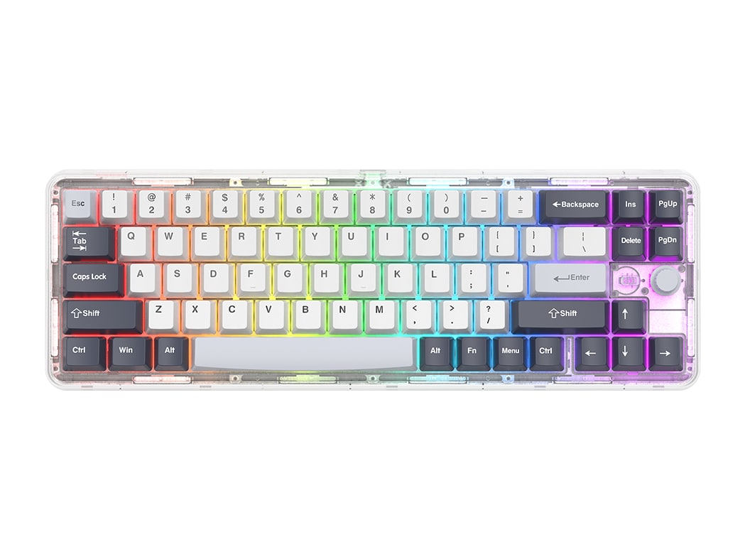Fantech - MAXFIT70 Epic Greyscale Yellow Switch Linear Keys Wireless Keyboards