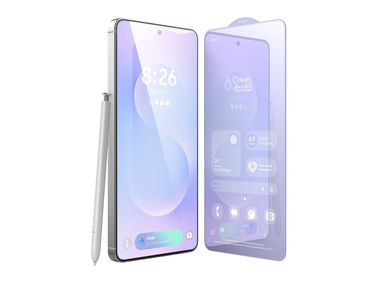 elago - Tempered Glass + Screen Protector (1 Pc) - Galaxy S26 Ultra