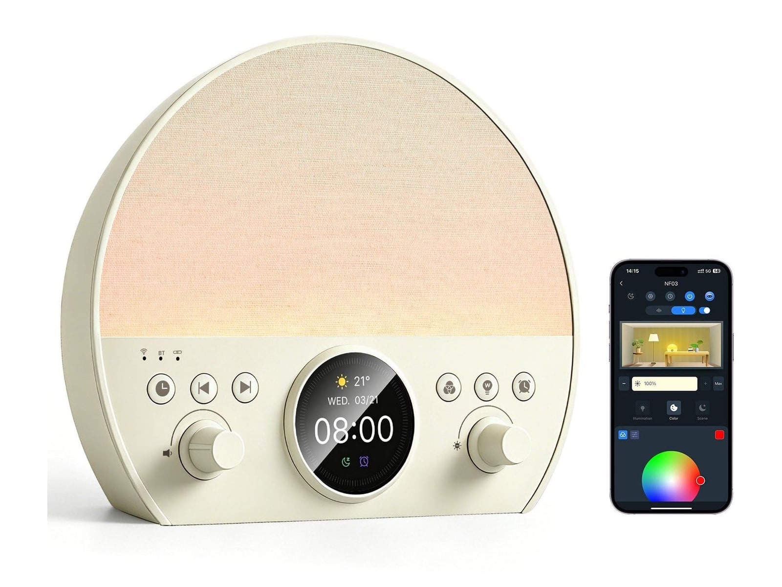 Neewer - NF03 Sunrise Alarm Clock Smart Wake Up Light Smart Lighting