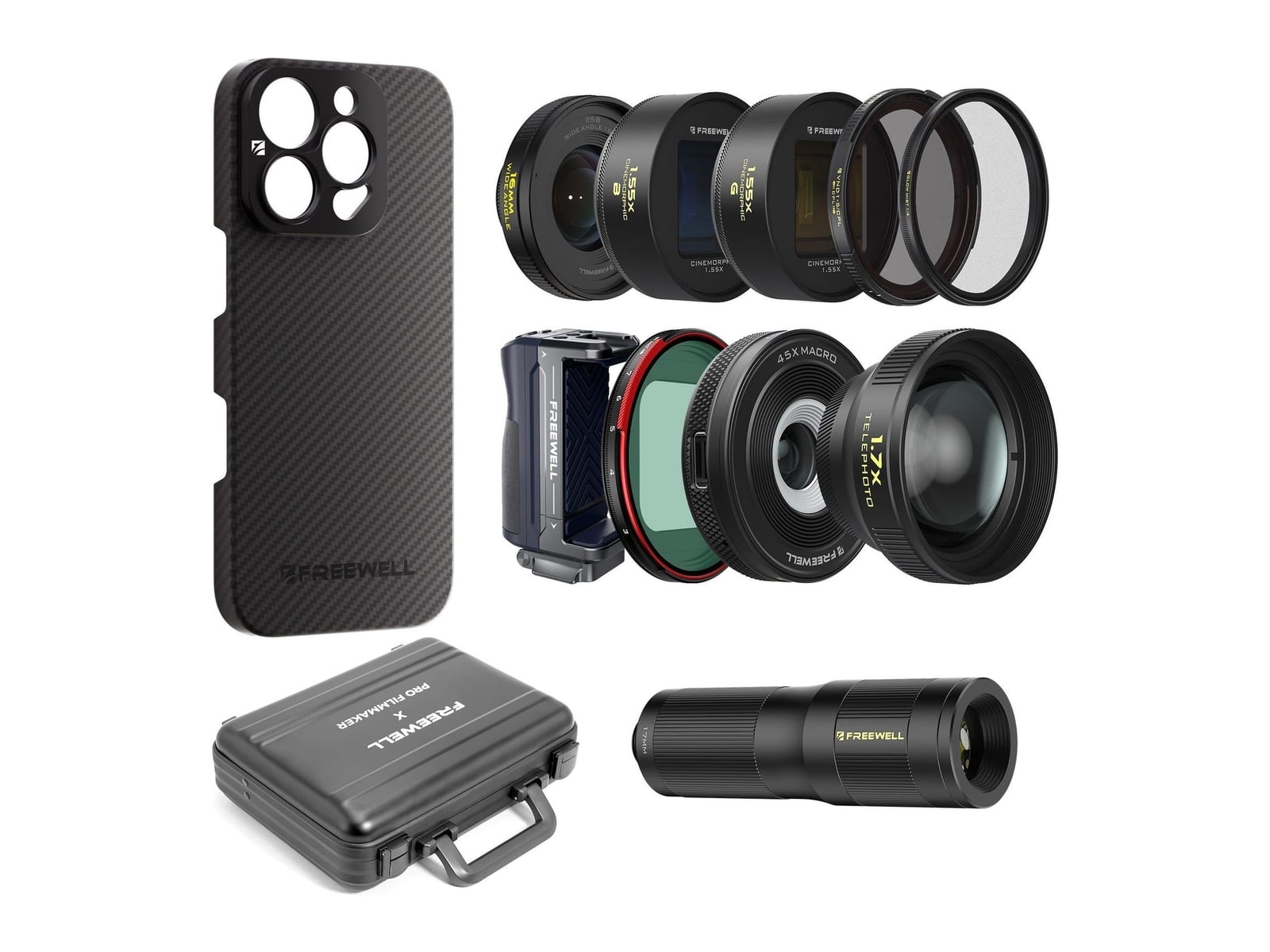 Freewell - iPhone Cinematographer Pro Kit iPhone 16 Pro Max / 1.55x Anamorphic Camera Accessories