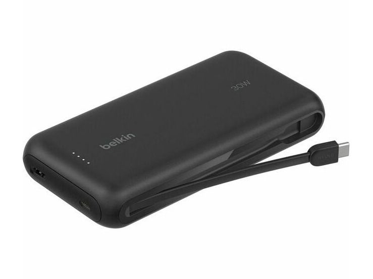 Belkin - BoostCharge Power Bank 20K with Integrated Cable Black Power Banks