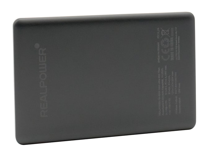 RealPower - PB-5000 MAG Ultra Slim 5000 mAh Titanium Power Banks