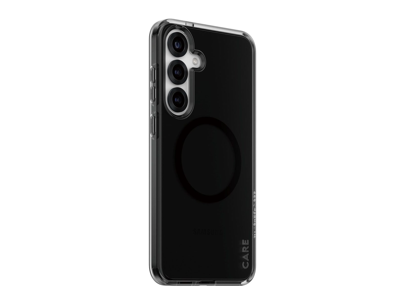 PanzerGlass - CARE Smokey Case w. Black Qi Compatible Samsung Galaxy S25+