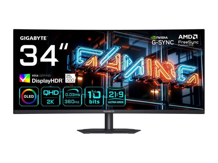 Gigabyte - 34" MO34WQC36 UWQHD 360Hz OLED Monitors
