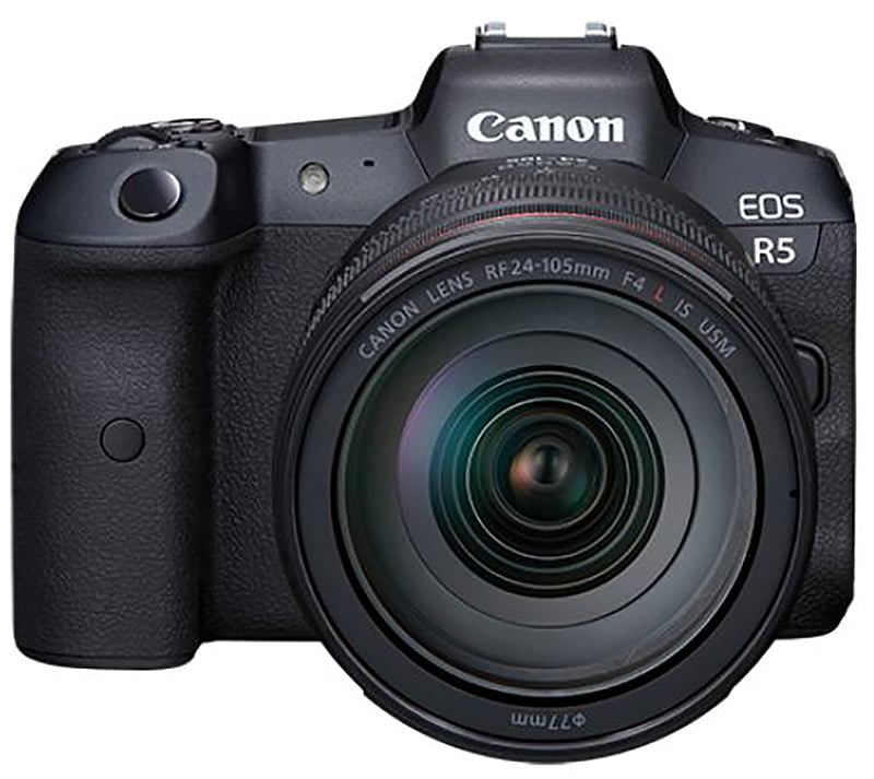 Canon - EOS R5 45 MP Mirrorless Cameras RF24-105mm F4 L Lens Kit - Black