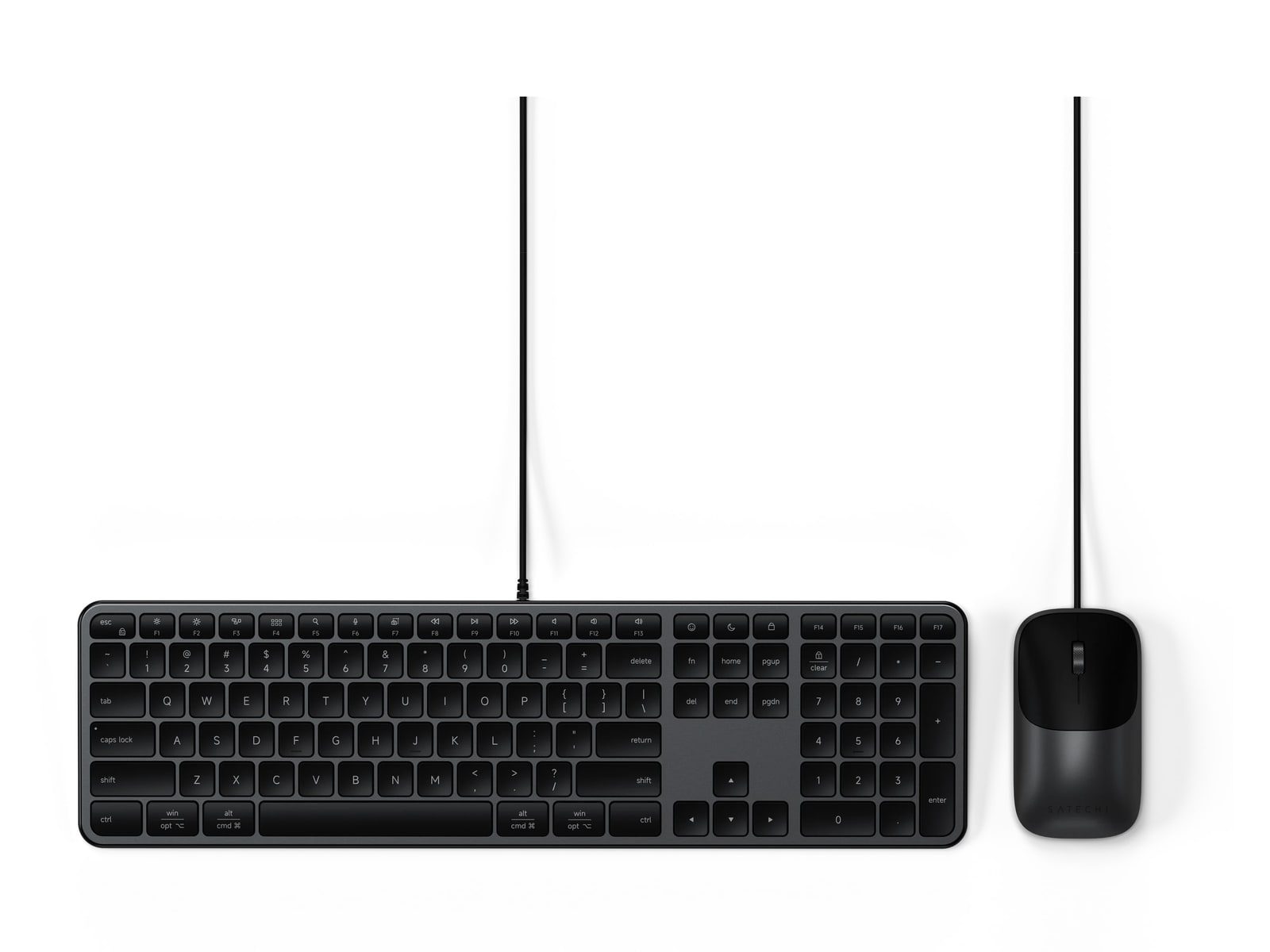 Satechi - Slim CLX3 Wired Combo Keyboards - Black