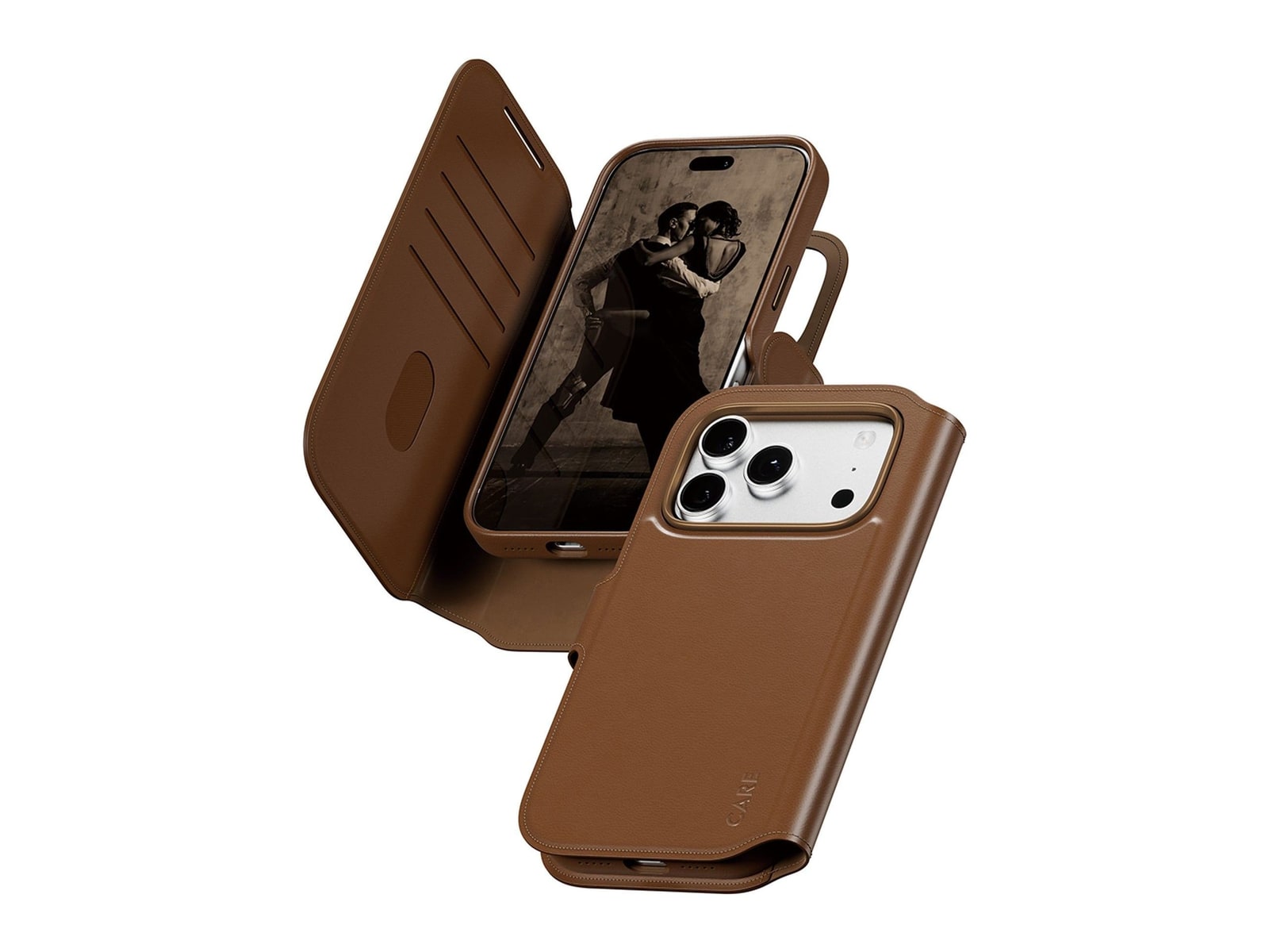 PanzerGlass - CARE Tango 2-in-1 Wallet Case Brown w. MagSafe iPhone 18 Pro